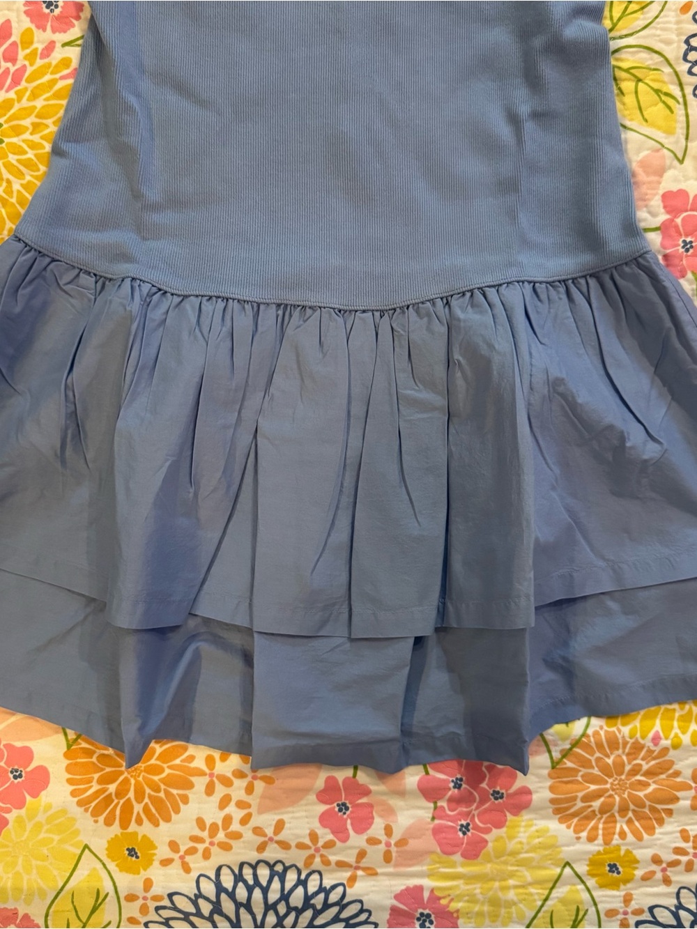 NWT small American Eagle Scoop Neck Knit Ruffle Mini Dress - Picture 2 of 4